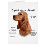 English Cocker Spaniel (red) History Design cards