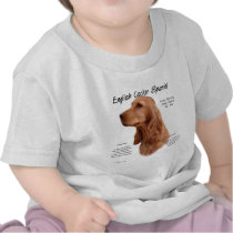 English Cocker Spaniel (red) History Design T Shirt