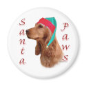 English Cocker Spaniel (red) Santa Paws magnets