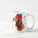 English Cocker Spaniel (red) Santa Paws mugs