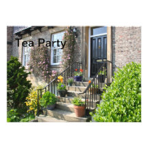 English Country Garden Tea Party Invitation