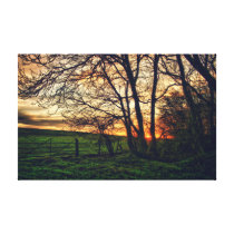 English Countryside Sunset HDR art canvas print canvas prints