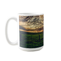 English Countryside Sunset HDR art coffee mug mugs