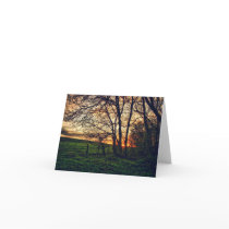 English Countryside Sunset HDR art note card cards