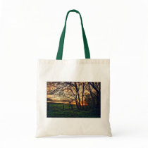 English Countryside Sunset HDR grocery tote bag bags