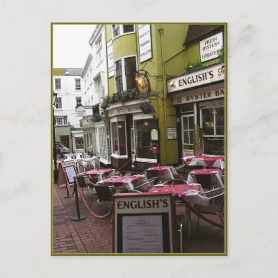 English Eatery Alley, Brighton (UK) Postcard zazzle_postcard