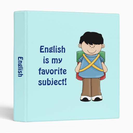 English Favorite Subject!Boy Binders Zazzle