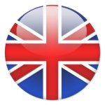 English Flag 2 0 Round Stickers