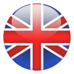 English Flag 2.0 Round Stickers