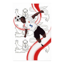 English flag England 2014 football 3 lions poster posters