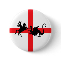 English flag George and the Dragon buttons by LIMEYBOY English flag George and the Dragon buttons