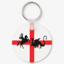 English flag George and the Dragon keychains