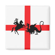 English flag George and the Dragon magnets