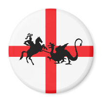 English flag George and the Dragon magnets by LIMEYBOY English flag George and the Dragon magnets