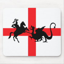 English flag George and the Dragon mousepads