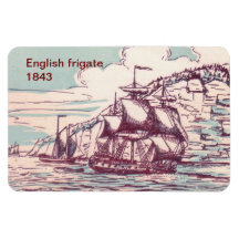 English Frigate 1843 Flexible Magnets