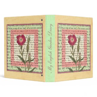 English Garden Cottage Charm Botanical binder