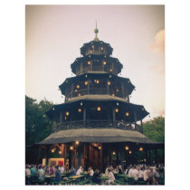 English Garden tower, Munchen Full Color Flyer