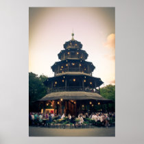 English Garden tower, Munchen Poster