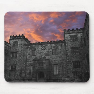English Hall at sunset Mouse Pads by trevor_hirst