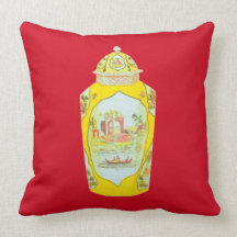 ENGLISH JAR PILLOW RED
