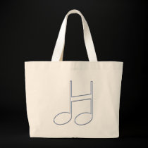 English Letter "H"  Created From Musical Notes bags