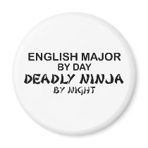 English Major Deadly Ninja Refrigerator Magnets