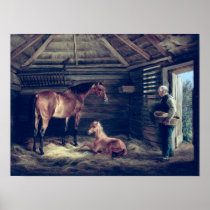 English Mare With Her Foals, 1833 Posters