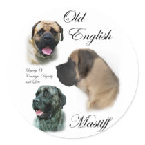 English Mastiff Art Gifts stickers