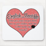 English Mastiff Paw Prints Dog Humor Mousepad