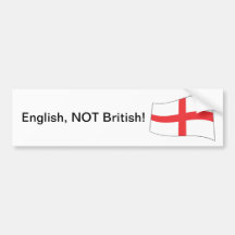 English, NOT British! - Bumper Sticker