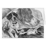 English Pointer Dogs Drawing by Kelli Swan cards