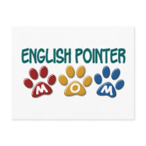ENGLISH POINTER Mom Paw Print 1 postcards