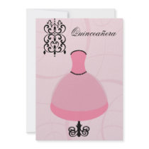 English Quinceañera chic trendy invitation