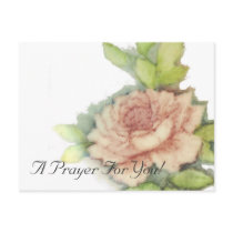 English Rose A Prayer For You Post Card-Customize postcards