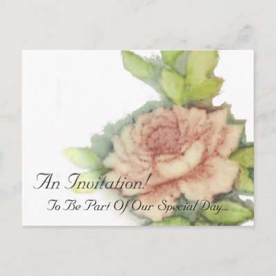 English Rose An Invitation Post Card-Customize