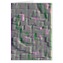 "English Rose Garden" Geometric Art Greeting Card
