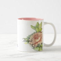 English Rose Thank You Mug-Customize