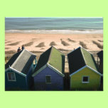 English seaside beach huts original photo poster photography