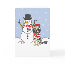 English Setter and Snowman cards by khocker English Setter and Snowman cards