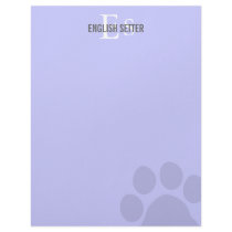 English Setter Breed Monogram Letterhead Design