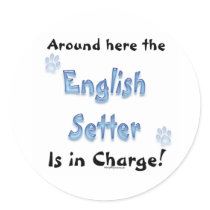 English Setter Charge - Sticker by GreyWolfCreation English Setter Charge - Sticker