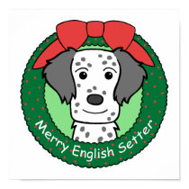 English Setter Christmas posters