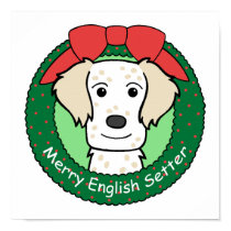 English Setter Christmas posters