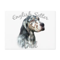 English Setter Dad 2 postcards by GreyWolfCreation English Setter Dad 2 postcards