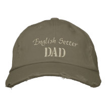 English Setter Dad Gifts. Embroidered Hat