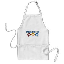 ENGLISH SETTER Dad Paw Print 1 aprons by poochloverstuff ENGLISH SETTER Dad Paw Print 1 aprons