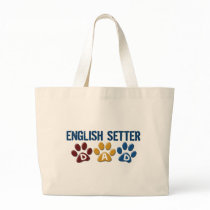 ENGLISH SETTER Dad Paw Print 1 bags by poochloverstuff ENGLISH SETTER Dad Paw Print 1 bags