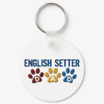 ENGLISH SETTER Dad Paw Print 1 keychains
