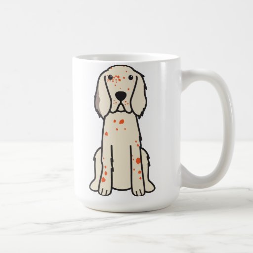 English Setter Dog Cartoon Classic White Coffee Mug Zazzle